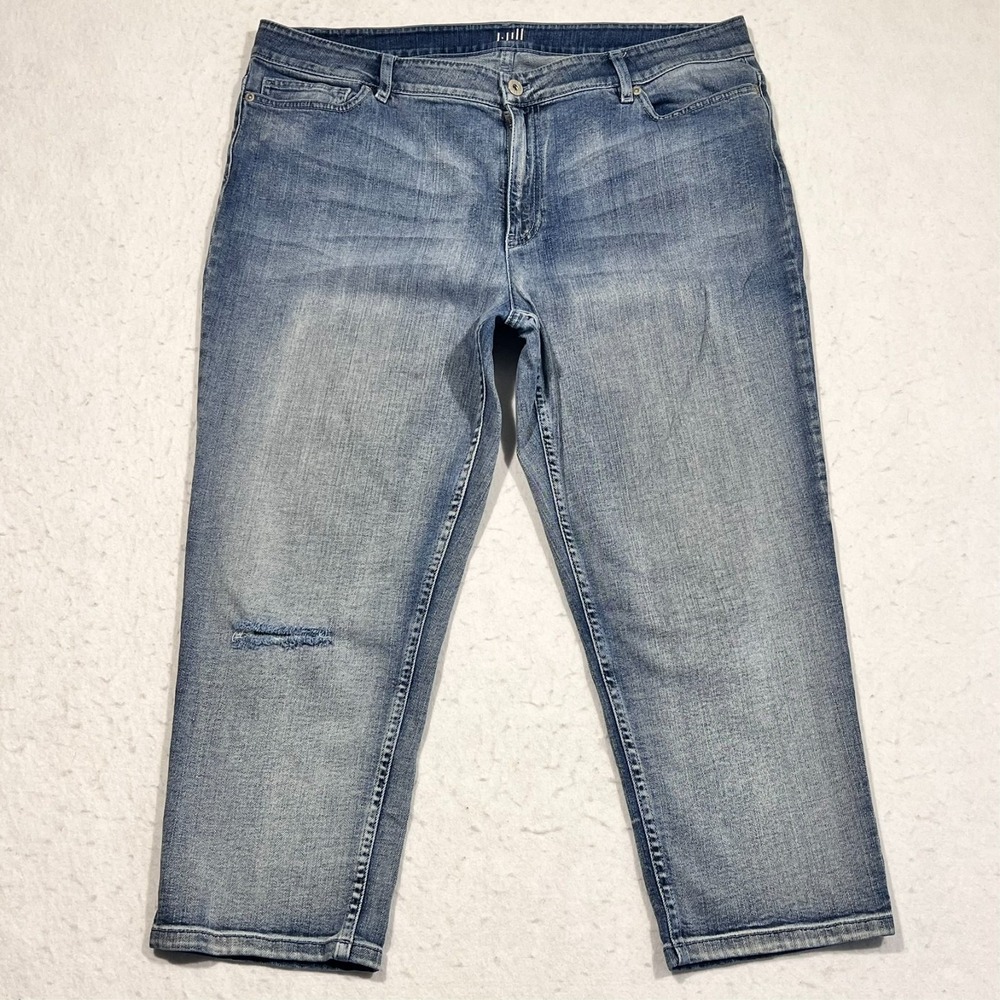 J. Jill Light Wash Ankle Cropped Jeans